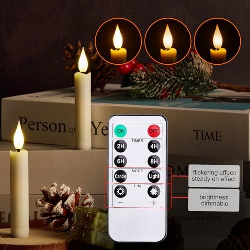 12Pcs Flameless LED Candles with 3D Wick and Clip-on Design