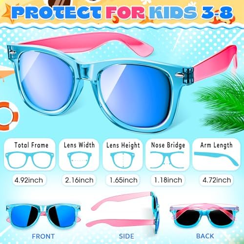GIFTINBOX 24 Pack Kids Neon Sunglasses