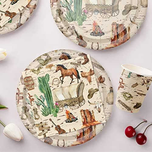 Western Cowboy Party Decorations Tableware Set - 24PCS