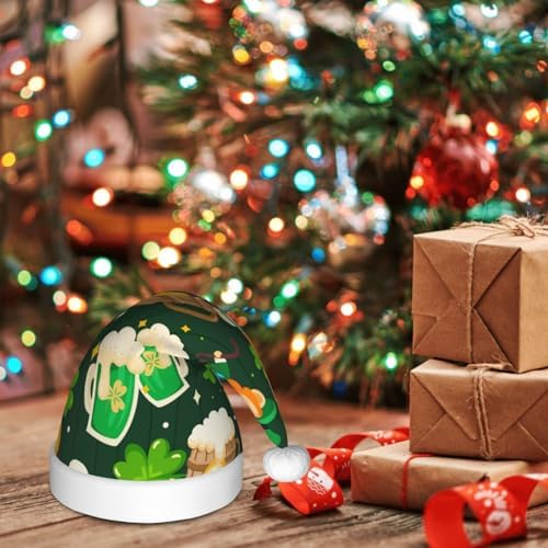 St Patricks Day 10 Santa Hats for Kids Christmas Party Headwear