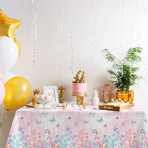 Butterfly Disposable Tablecloth Set of 3 54x108 Inches