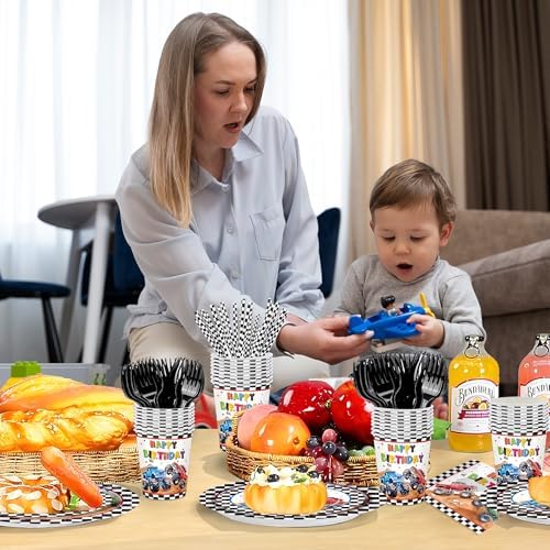 Monster Truck Party Tableware Set 144 Pcs for 24 Guests