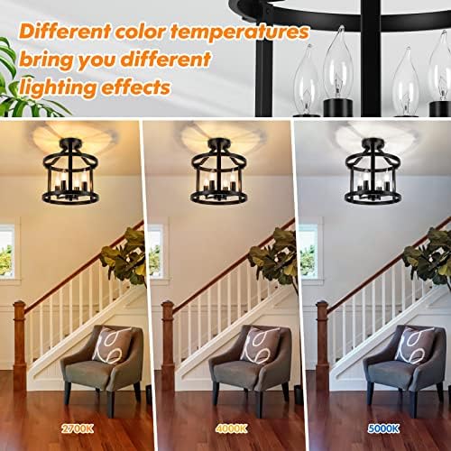 GoBright 4-Light Farmhouse Ceiling Light Fixture