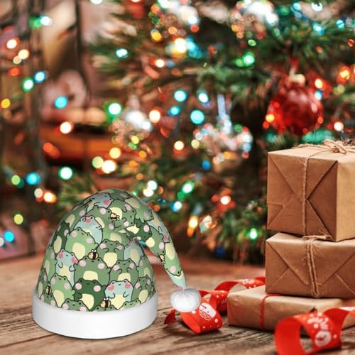 Salelf Chubby Frog Santa Hat for Kids