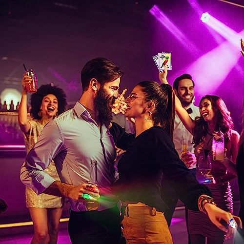 Haooryx Valentines Day Gifts 28-Pack LED Finger Lights Cards Party Favors