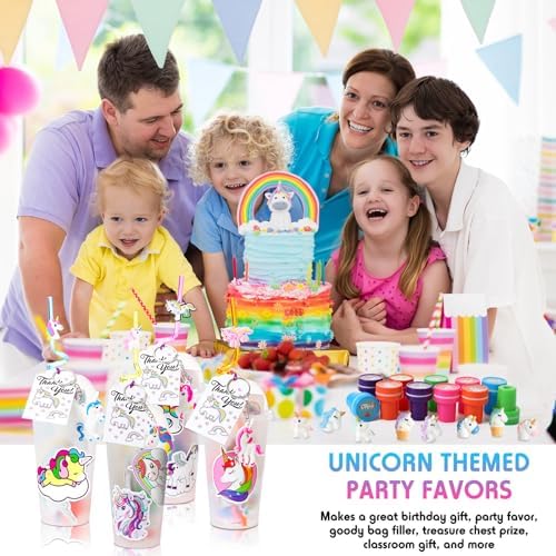 Qilery Unicorn Party Favors 195 Pcs Multi-Item Pack