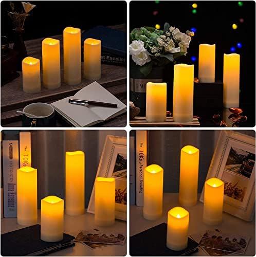 12 Pack Flameless Candles with 2 Remotes - Waterproof LED Candles for Weddings and Parties