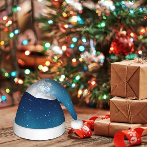 Christmas Snowflakes Santa Hat for Kids and Babies