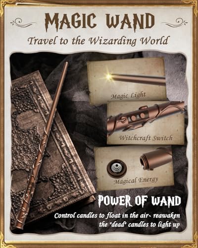 Floating Candles with Wand 10PCS - Flameless Magic Halloween Decor