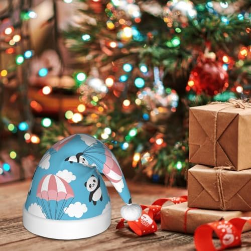 Panda Flying Santa Hat for Kids Baby Christmas Headwear