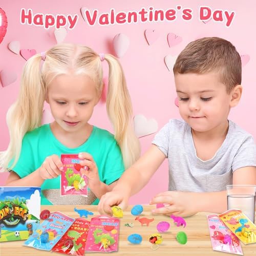 30 Pack Hatching Dinosaur Eggs Valentine Party Favors