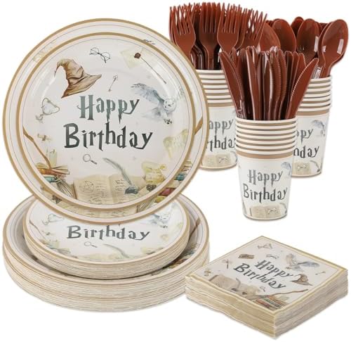 210Pcs Magical Wizard Party Decorations for Baby Shower and Birthday Celebrations