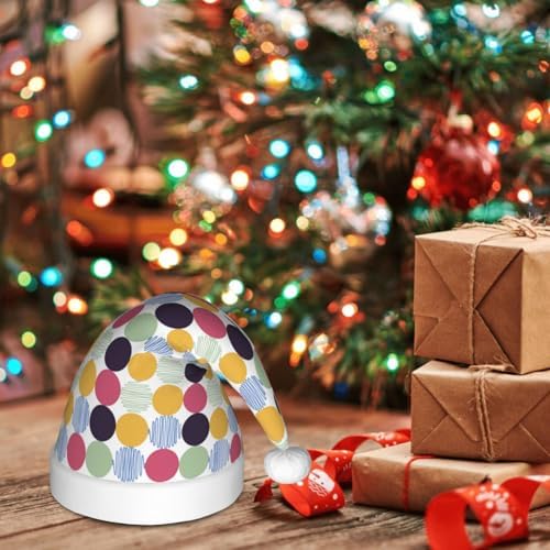 Polka Dot Santa Hat for Kids Christmas Party
