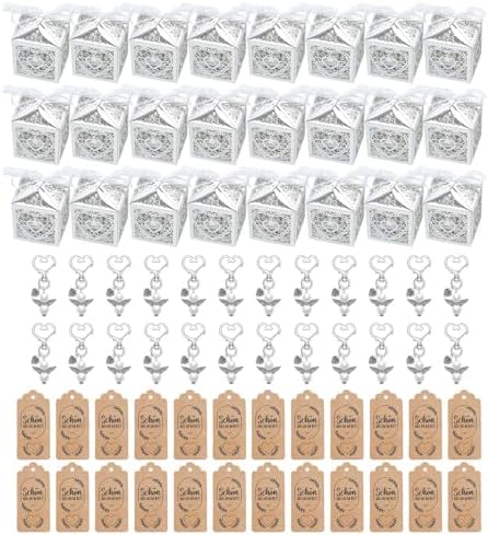 Pack of 24 Wing Charm Keychains with Organza Bags
