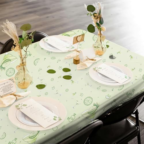 3Pcs Martini Tablecloth 54 x 108 Inch Plastic Cover for Party