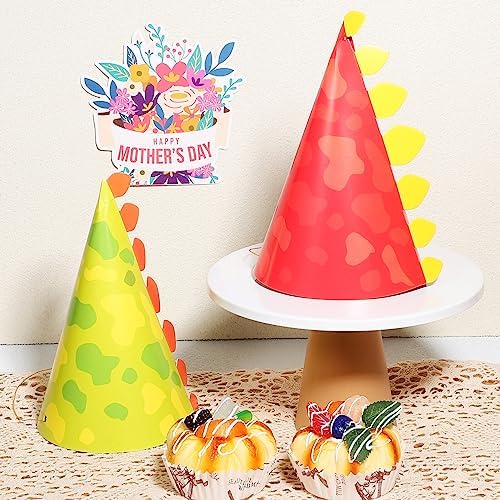 Toyvian 30pcs Dinosaur Party Hats for Kids Birthday Celebrations