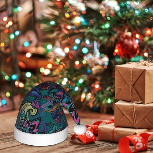 Oriental Paisley Santa Hat for Kids Christmas Party