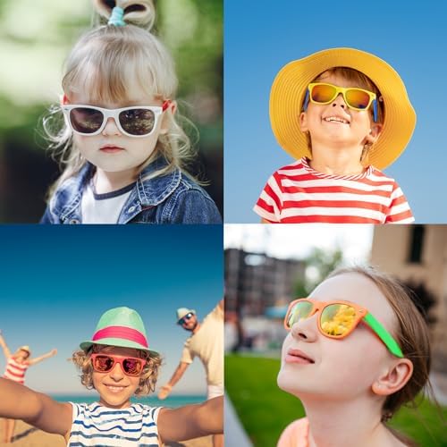 48 Pack Kids Sunglasses Party Favors Neon Bulk for Boys Girls Summer Beach Pool Birthday Supplies