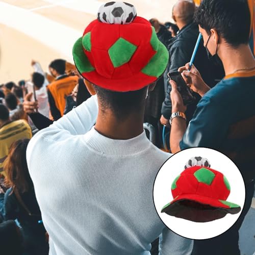 LOGOFUN Soccer Party Hats Football Celebration Cap Photo Props for International Festival