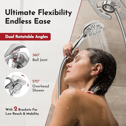 PRIMSOPH 10 Mode Handheld Shower Head with Magnetic Docking