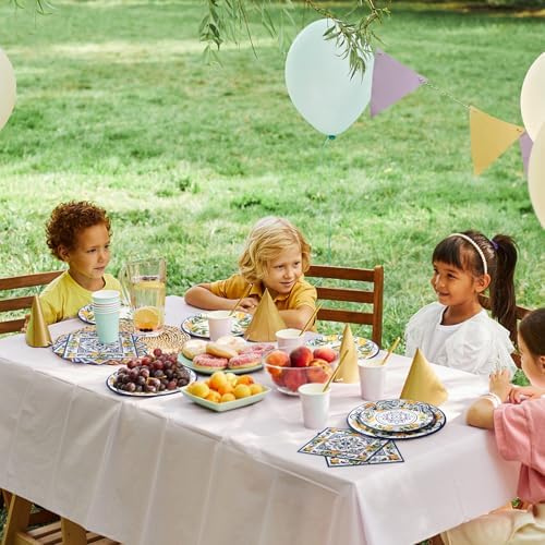 108Pcs Capri Lemon Party Plates Set for 36 Guests