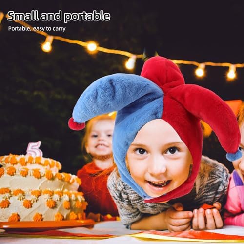 LOGOFUN Halloween Clown Plush Costume Hat