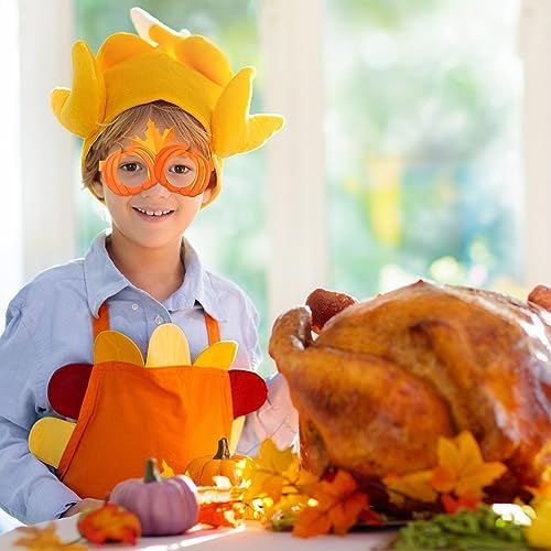 Hiboom 24 Pcs Thanksgiving Paper Glasses Party Props