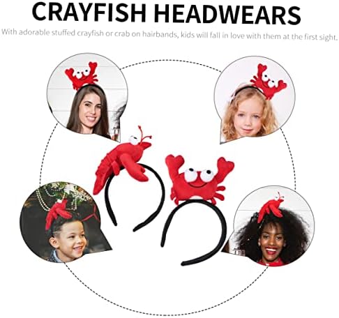 Angoily Crayfish Headwear Set 2 Pieces Party Hairbands for Festive Events