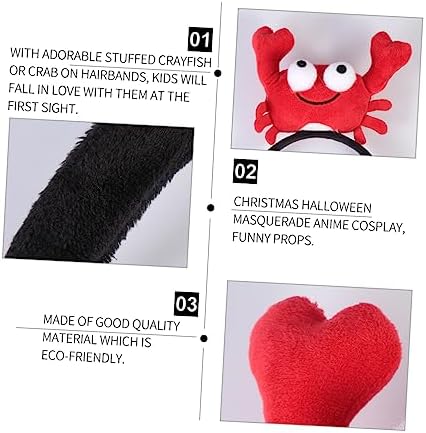 Angoily Crayfish Headwear Set 2 Pieces Party Hairbands for Festive Events
