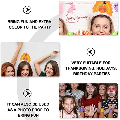 PRETYZOOM Funny Turkey Headband Set
