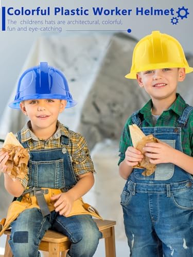 150 Pack Kids Plastic Construction Hard Hats for Boys Girls Party Supplies