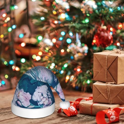 Bright Colorful Iris Flowers Santa Hat for Kids