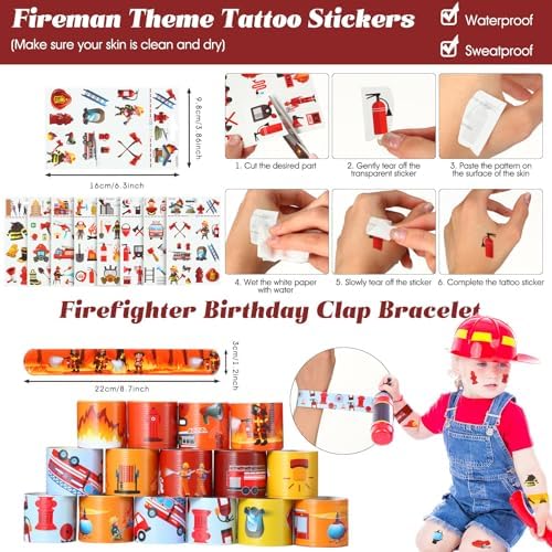 HyDren Firefighter Party Favor Set 171 Pcs