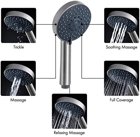 KES 5-Function Handheld Shower Head with Slide Bar
