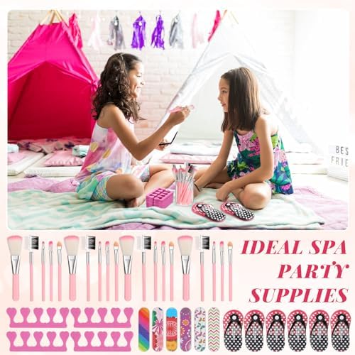 12 Sets Spa Sleepover Party Supplies for Girls