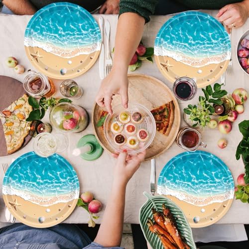40Pcs Beach Plates and Napkins Party Set