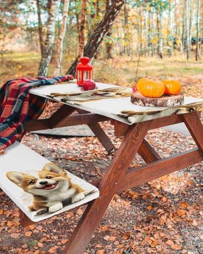 Mishkin Cartoon Dog Picnic Table Covers 3 Pcs Set