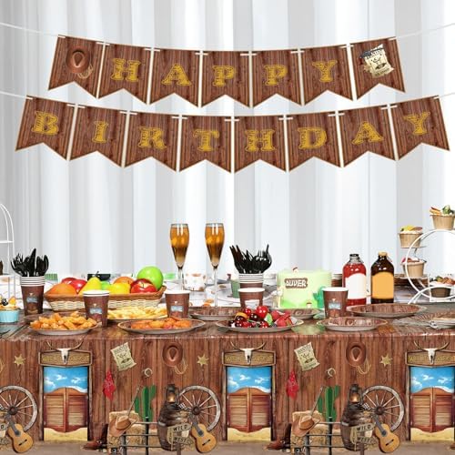 172 Pcs Western Party Supplies Serves 24