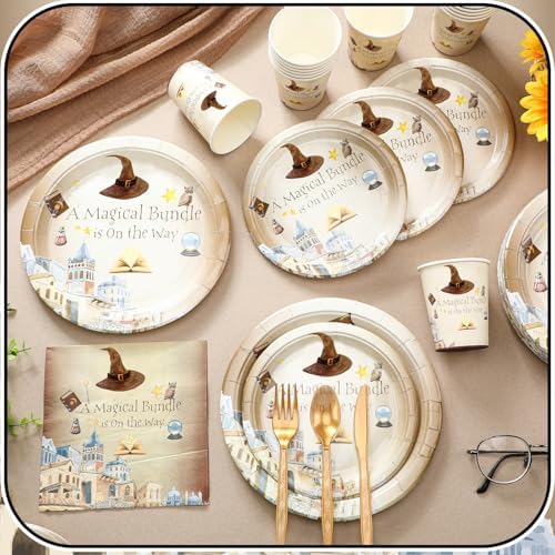 Magic Wizard Party Tableware Set 350 Pcs for 50 Guests