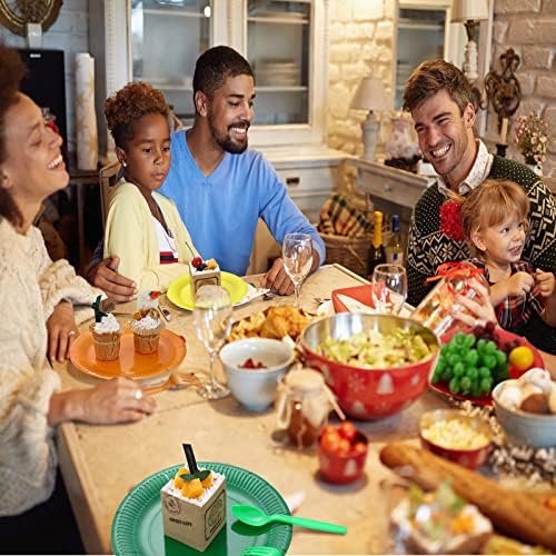 Karenhi 144 Piece Rainbow Party Tableware Set for 24 Guests