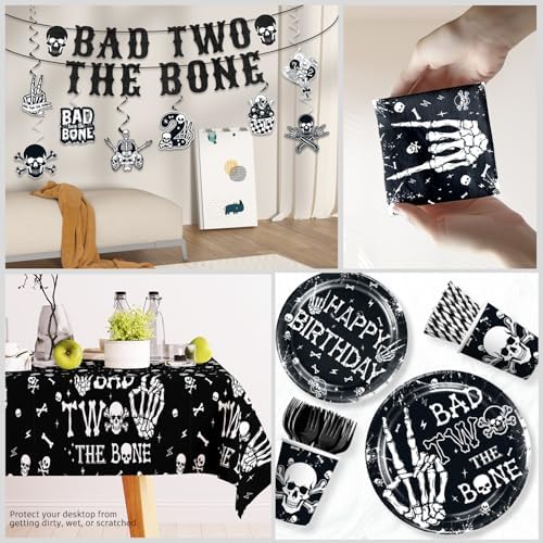 Bad To The Bone 139pcs Boy Birthday Party Decor Set
