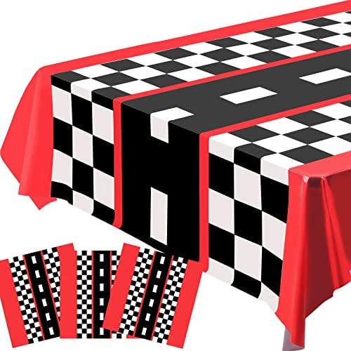3pcs Race Car Tablecloth 54x108 Inch Party Decor