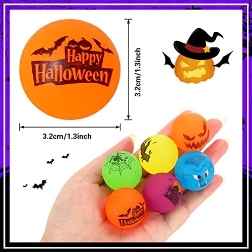 NOVWANG Halloween Bouncing Balls 24Pcs 12 Styles
