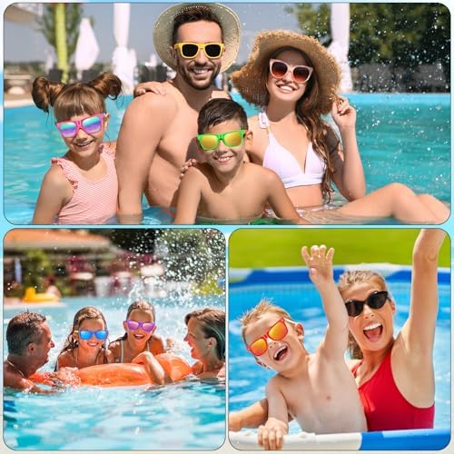 48 Pack Kids Sunglasses Party Favors Neon Bulk for Boys Girls Summer Beach Pool Birthday Supplies