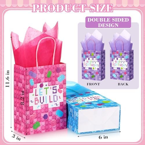 PerKoop 24 Piece Building Block Party Bags