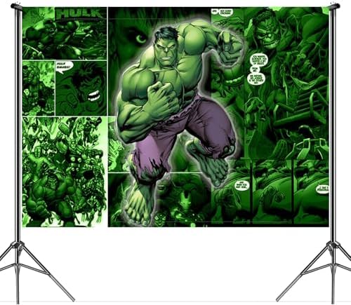 Green Superhero Birthday Party Supplies Set for Kids