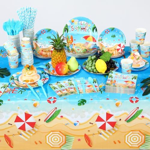452 Pcs Summer Beach Party Decorations Set
