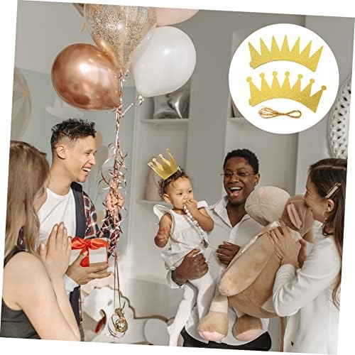 VICASKY 12pcs Glitter Birthday Crowns for Kids Party Decorations and Photo Props