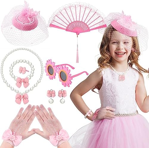 Jenaai 8 Pcs Girls Tea Party Costume Set