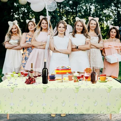 3Pcs Martini Tablecloth 54 x 108 Inch Plastic Cover for Party